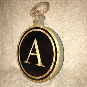 Wall hanging wooden Plaque 
Letter A